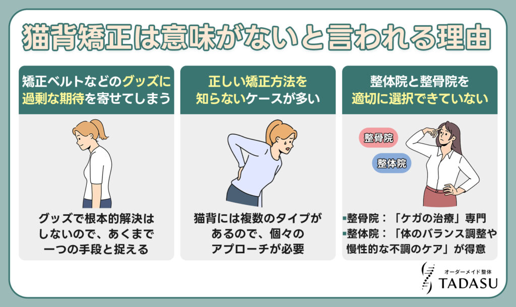 猫背矯正は意味がないと言われる理由