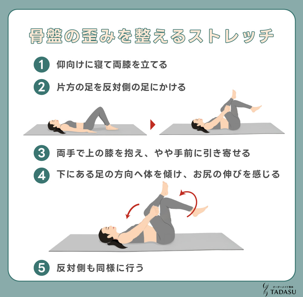 背骨の歪みを整えるストレッチ