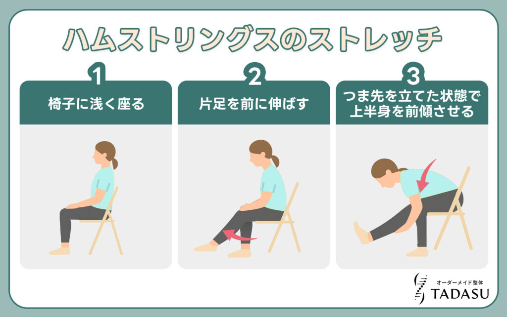 ハムストリングスのストレッチ