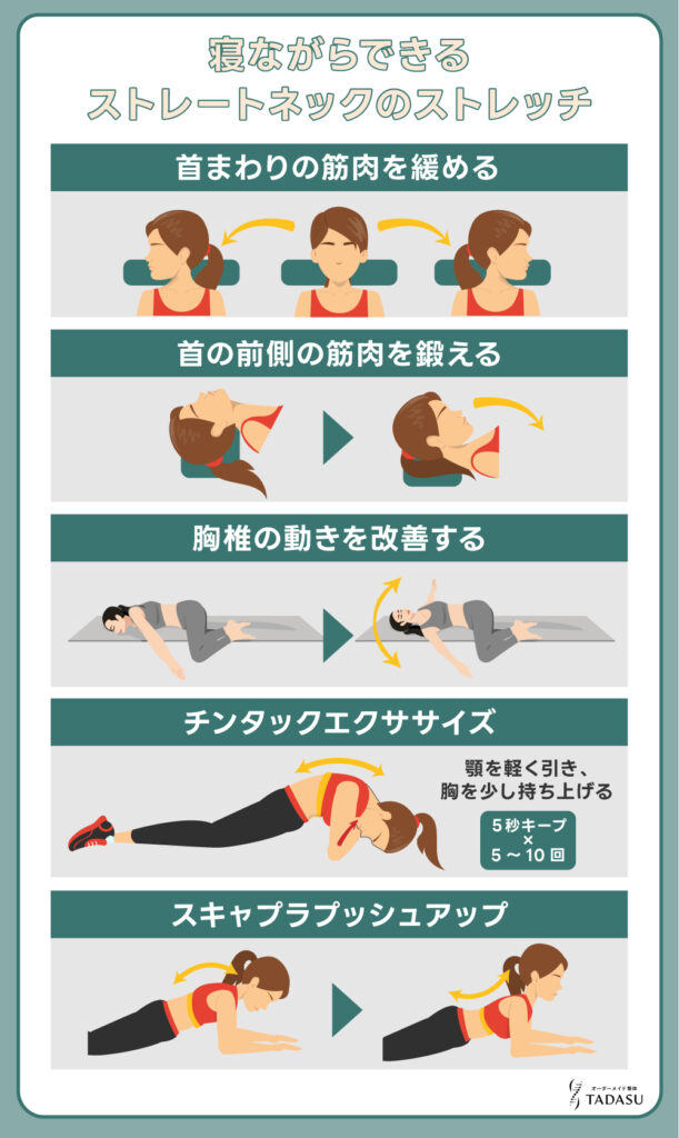 寝ながらできるストレートネックの治し方【ストレッチ編】